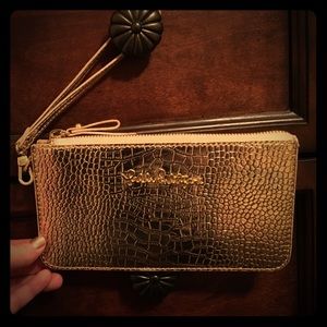 Lilly Pulitzer Gold Panama Wristlet