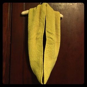 Brand new bright green waffle infinity scarf.