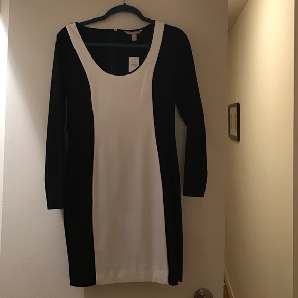 Black and white sleek dress
