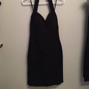 Bcbg Black Bodycon Halter Dress