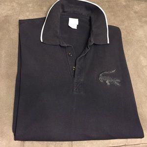 Lacoste polo shirt with large embroidered croc Sz6