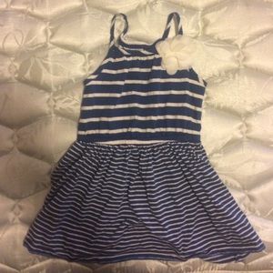 3T girls stripped blue an white dress