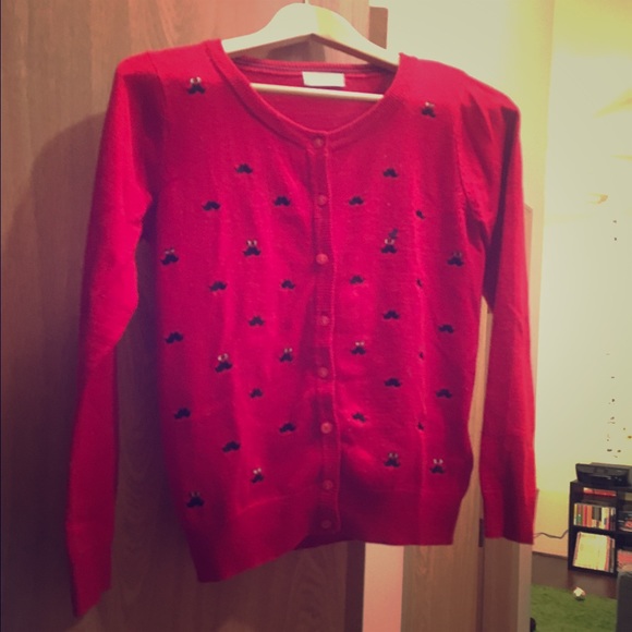 Mustache cardigan