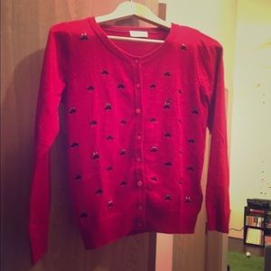 Mustache cardigan