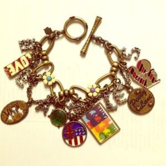 RARE Lucky Brand Beatles charm bracelet