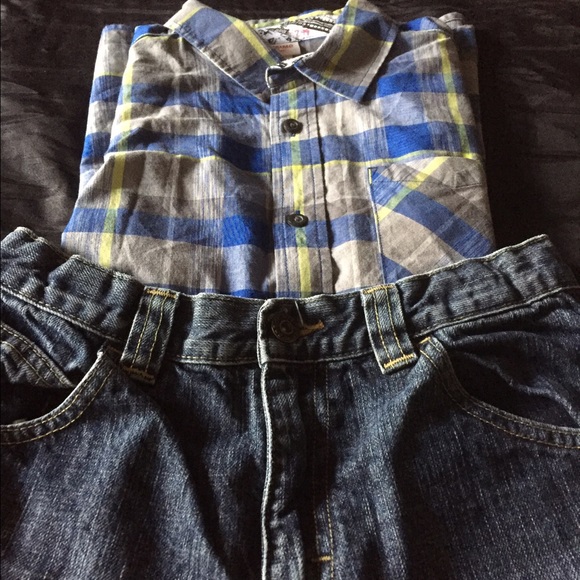 Boys 14 wrangler Jeans & NWT 12/14 MOSSIMO shirt