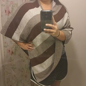 Cashmere Stripped Poncho