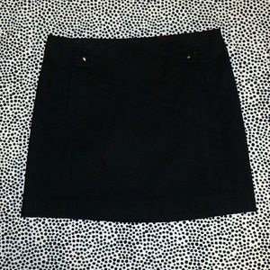 J. Crew black cashmere wool blend miniskirt