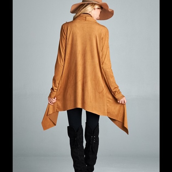 🛍BOUTIQUE BLOWOUT 🛍Blue Faux Suede Jacket - Picture 4 of 4