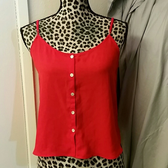 NWOT Cute sheer spaghetti strap top