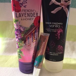 BBW Body creams and lip gloss