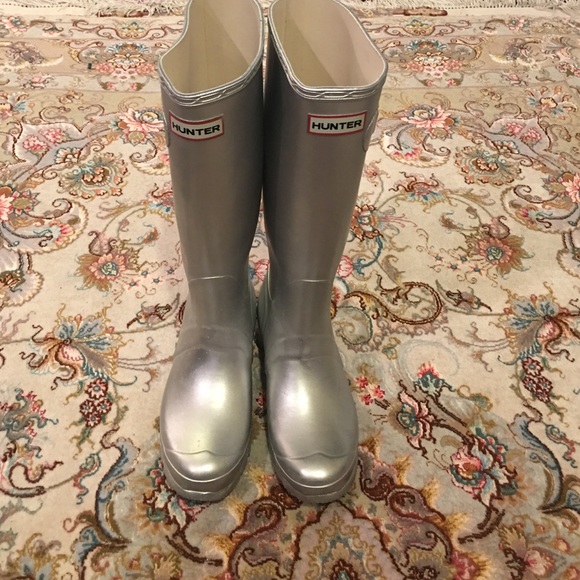Hunter Shoes - Silver Hunter rainboots