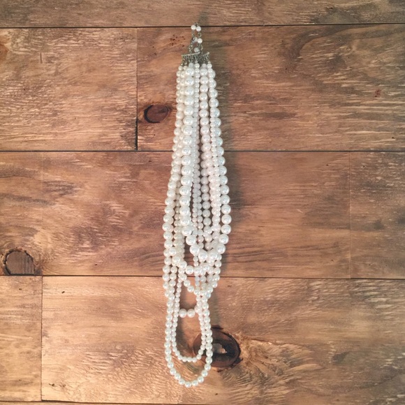 Faux pearl necklace