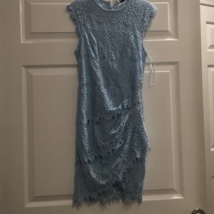 light blue lace Xenia dress
