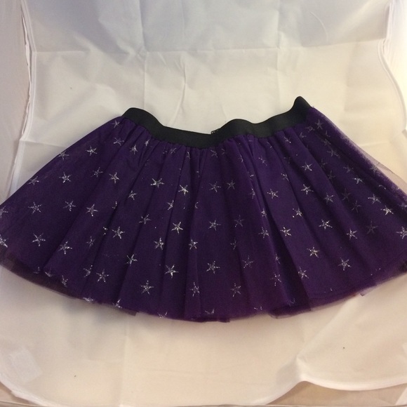 Purple tutu with silver glitter stars