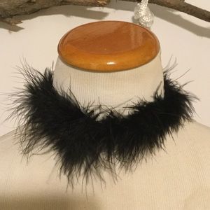 black feather choker