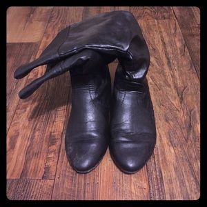 Charlotte Russe black faux leather boots