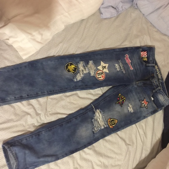 Patch jeans!!