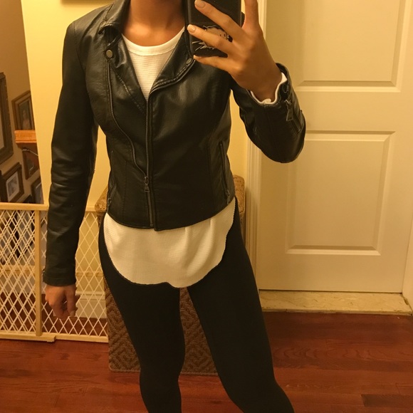 Faux leather jacket