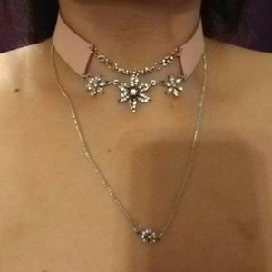 Adorable Double Necklace Choker