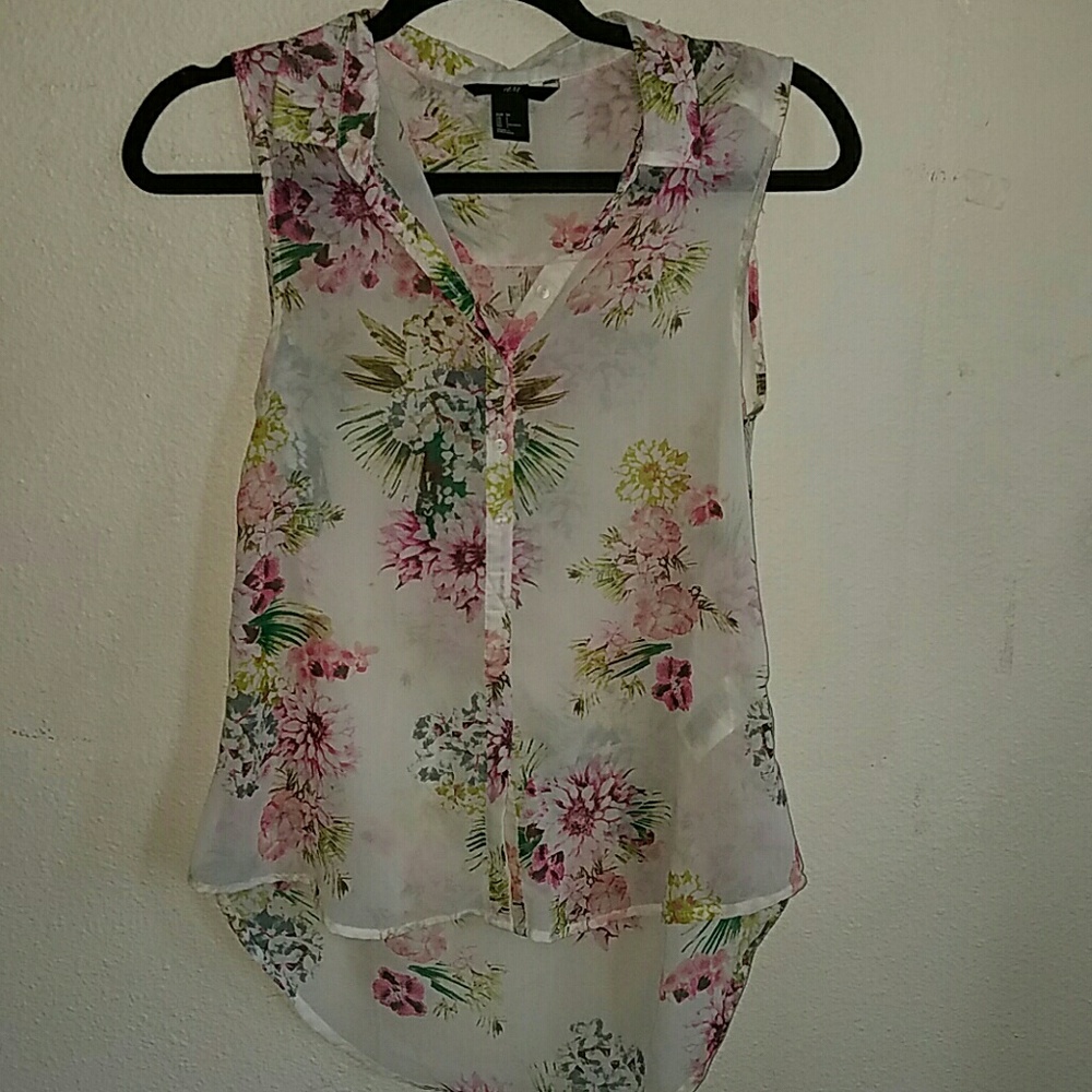Flower print tank