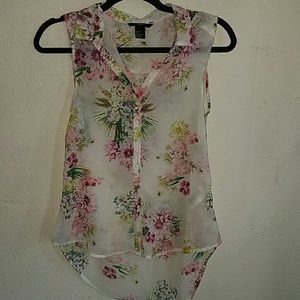 Flower print tank
