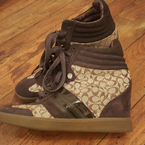 Fashionable wedge Coach sneakers
