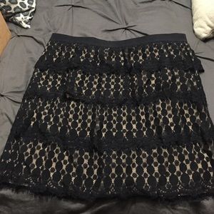 Ann Taylor Tiered Lace Skirt