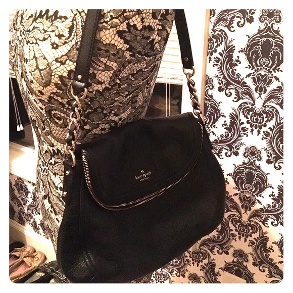 Kate Spade black leather purse perfect condition!