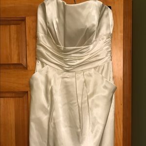 db studio ivory short strapless dress