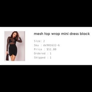 Black mesh top dress