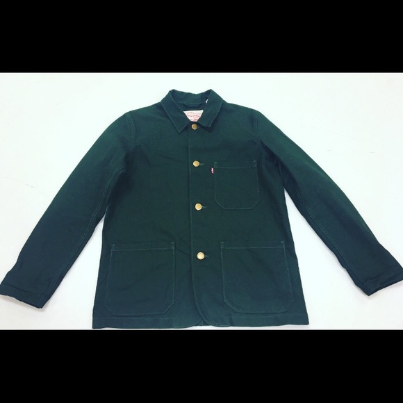 Levi's denim style jacket blazer in forrest green.