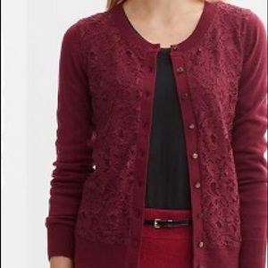Banana Republic Lace Front Cardigan