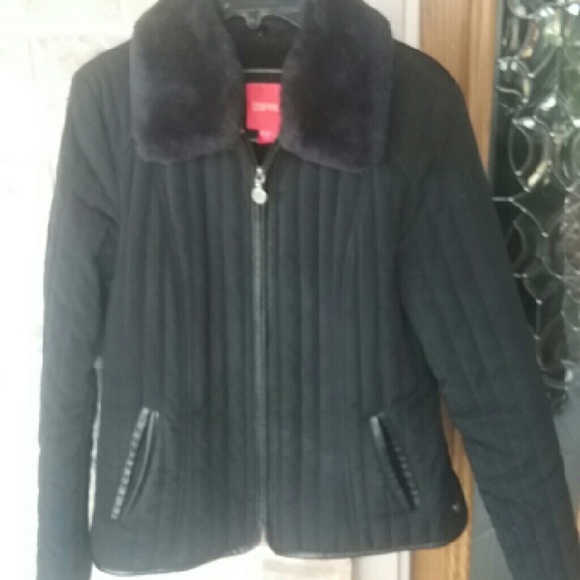 ESPIRIT BRAND WOMEN'S BLACK LINED JACKET MEDIUM WI