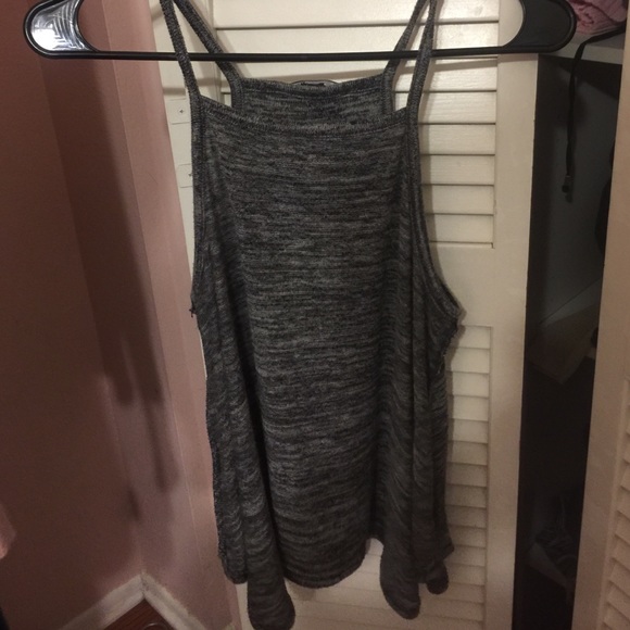 Spagetti strap grey washed with white long top