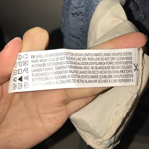 🌸HP🌸NWOT dusty blue laced dress - Picture 4 of 4