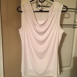 Rafaella Sleeveless White Shirt w/ Slip built in.