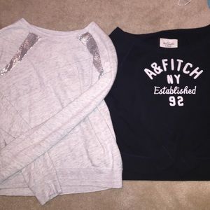 2 abercrombie pull overs- great for layering! sz M