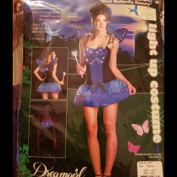 Women's Halloween costume. Blue Butterfly Beauty