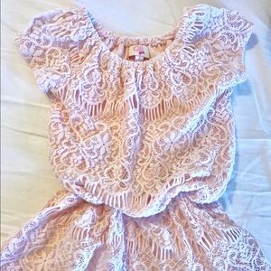 GB girls light pink lace dress
