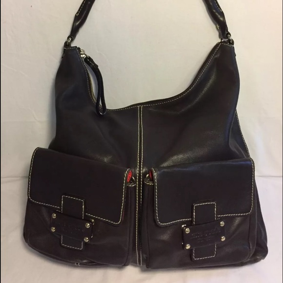 KATE SPADE Black Leather SERENA Hobo Handbag