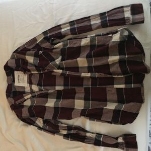 dark maroon/purple flannel