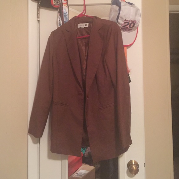 Brown forever 21 blazer. Never worn