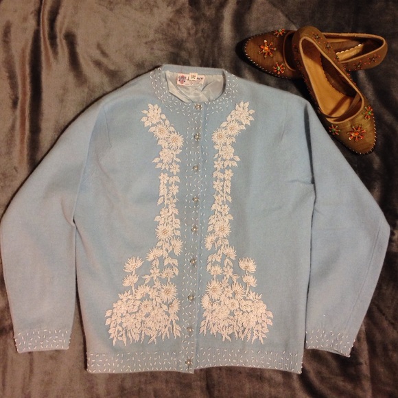 Prince Sweaters - Vintage beaded sweater made in Hong Kong size S