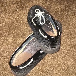 Speedy top sider black sparkle