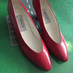 Red bally shoes