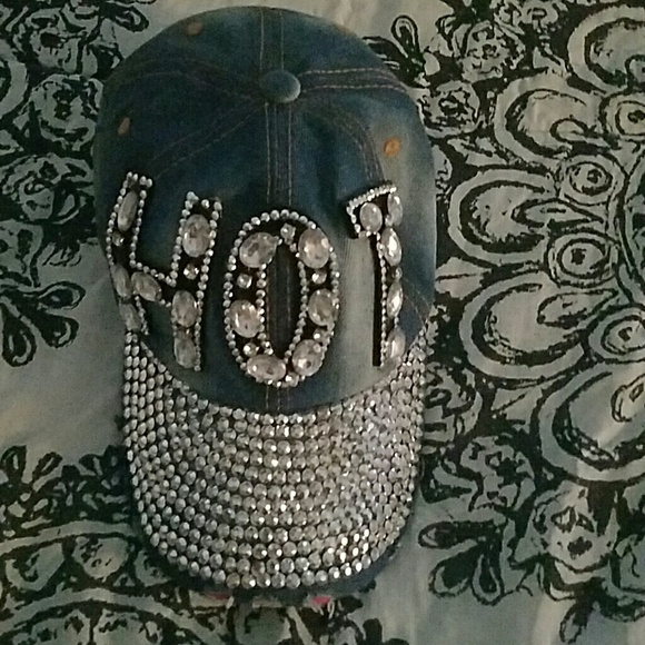 Brand new distressed denim "HOT" hat.