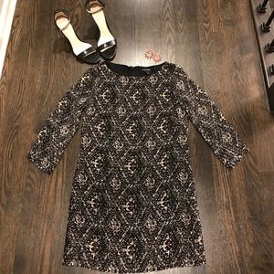 Club Monaco Black Patterned Dress