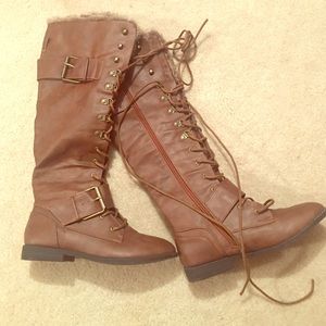 Tall brown boots