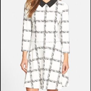 Eliza J Black and White Dress